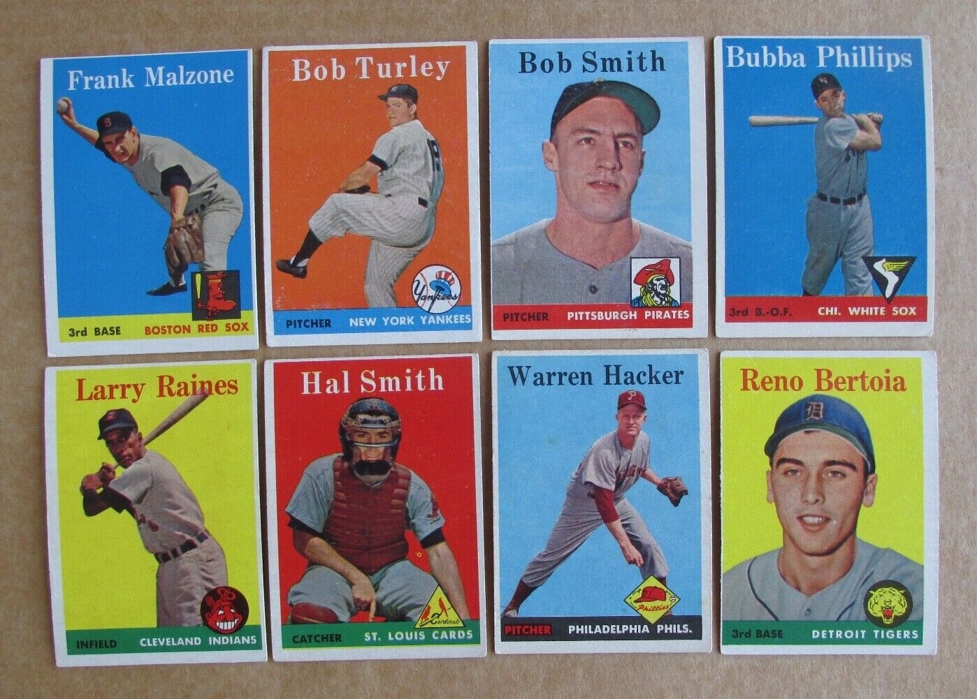 1958 TOPPS BASEBALL CARD SINGLES #1-270 COMPLETE YOUR SET U-PICK UPDATED 11/7