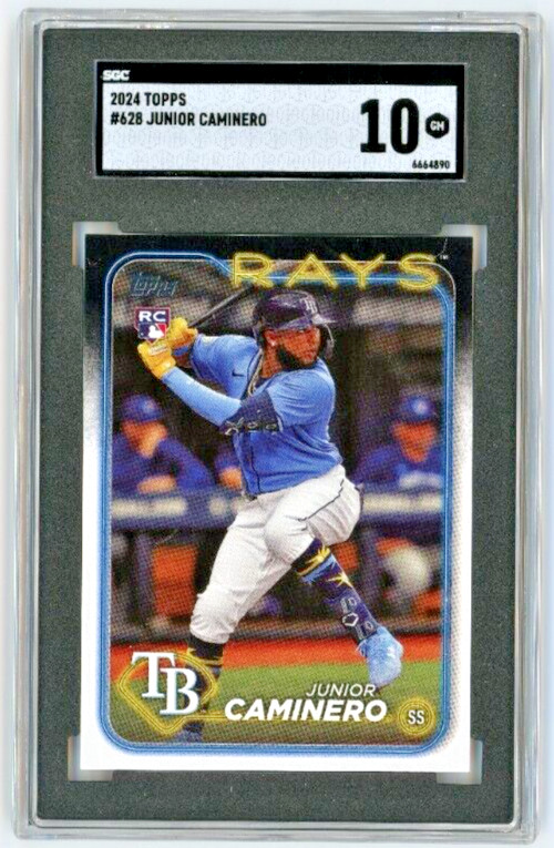2024 Topps Series 2 Junior Caminero Rookie # 628 SGC 10