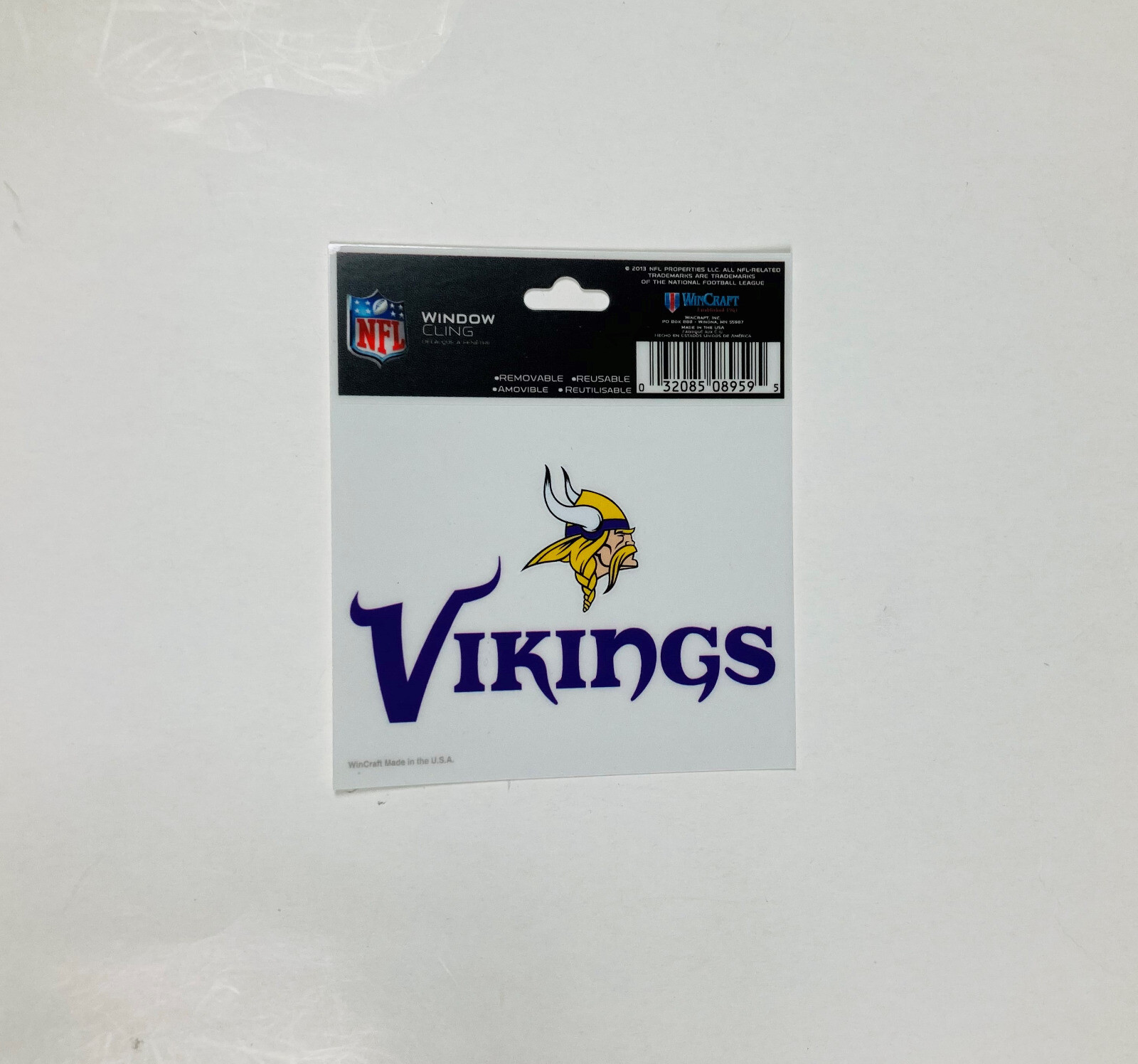 Minnesota Vikings Logo Static Cling Sticker NEW!! Window or Car NFL 3×4 Inches