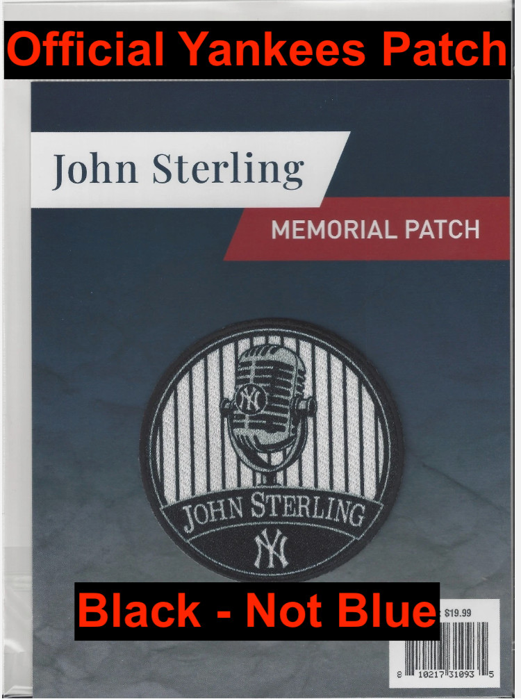 Official 2026 John Sterling Memorial 3″ Patch New York Yankees MLB In Package