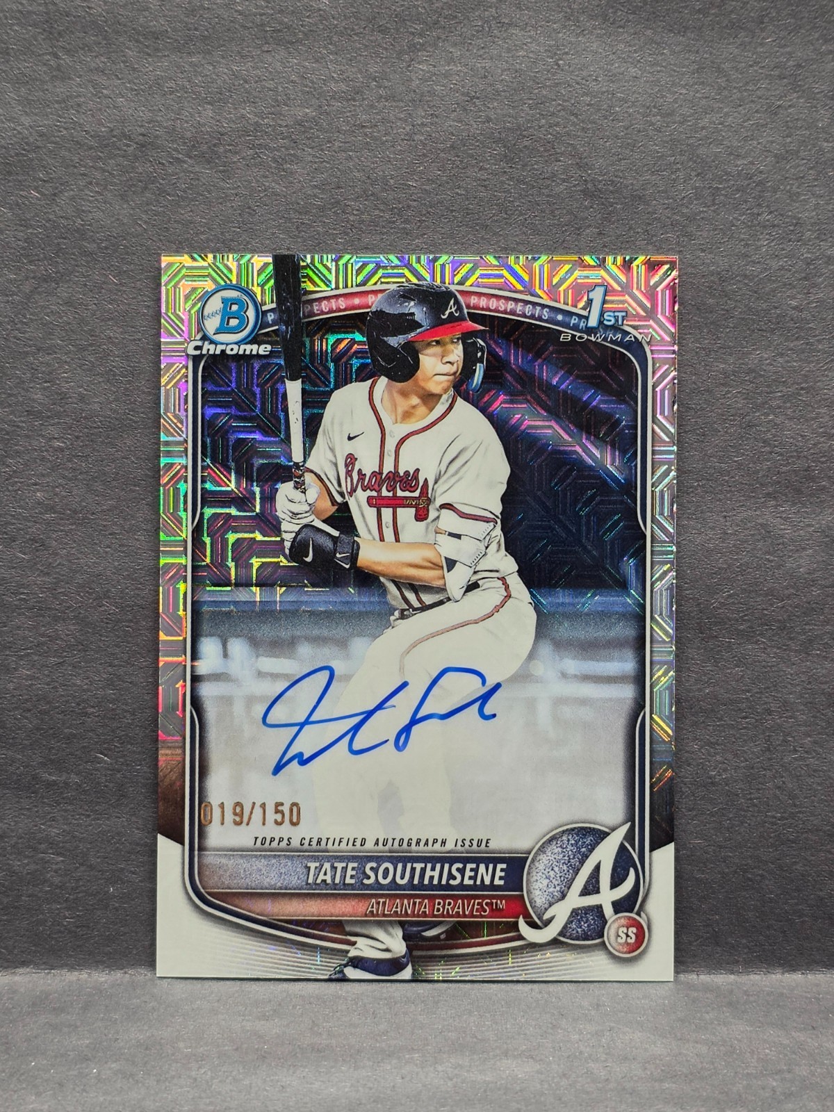 TATE SOUTHISENE – 2025 Bowman Draft – Chrome HTA Choice Auto /150 #CPA-TS Braves