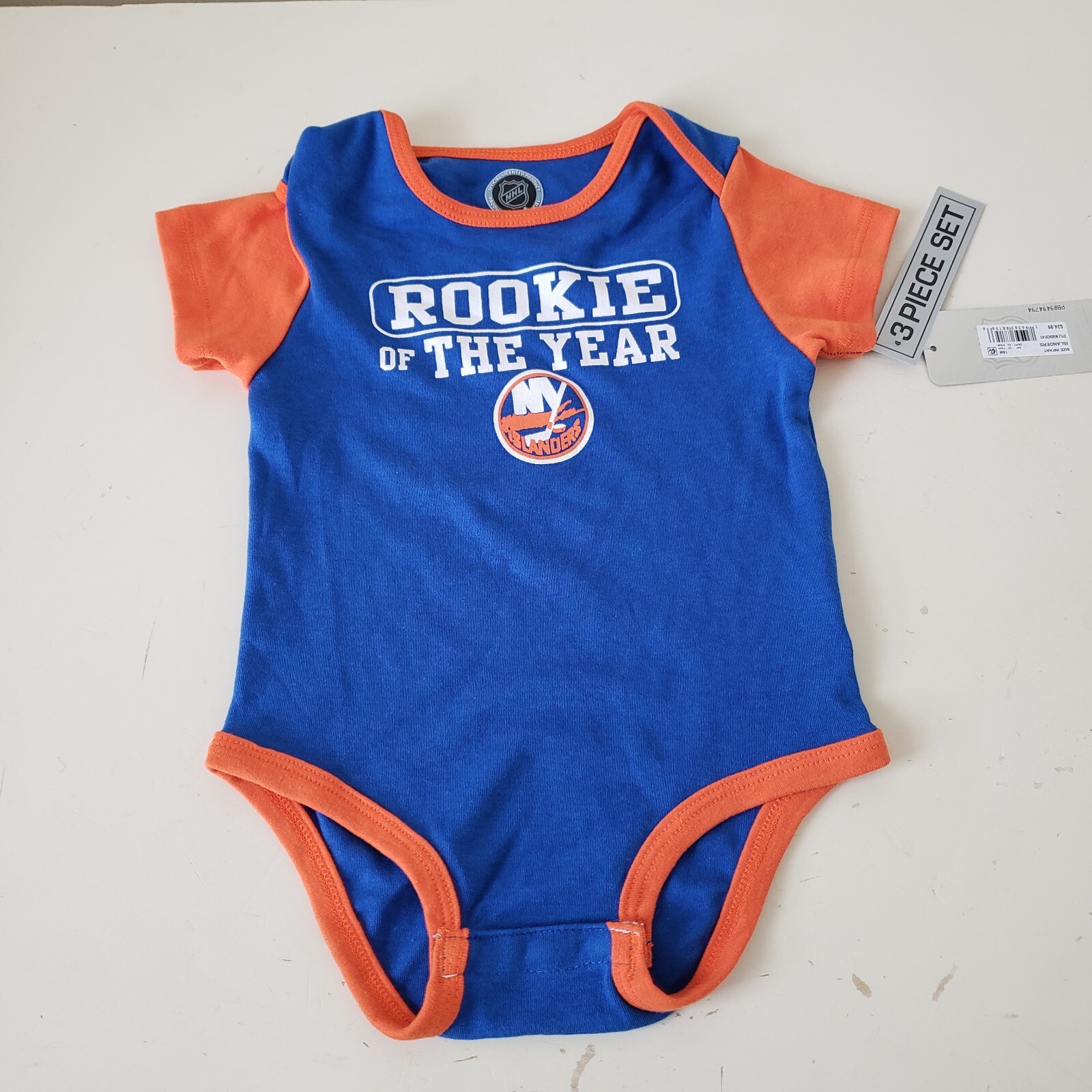 New York Islanders One Piece Creeper Baby Infant 3-6 Months Set Blue NHL NWT