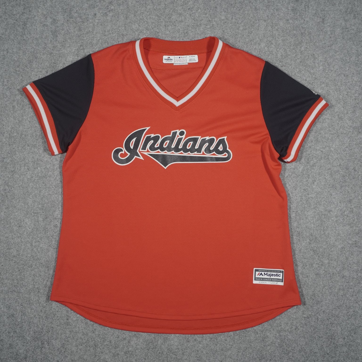 Cleveland Indians Majestic T-Shirt Logo Graphic Size XL MLB CoolBase
