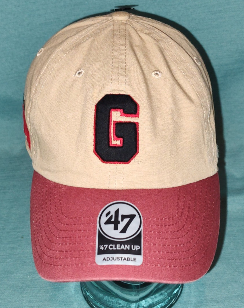 NEW ’47 Brand Clean Up Adjustable Hat Cap UGA Georgia Bulldogs Beige Red