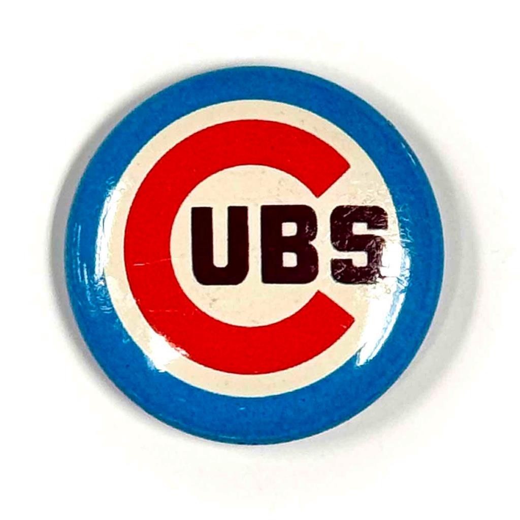 vintage 1960’s Chicago Cubs MLB Baseball pinback Button Pin 1968 Rold Gold