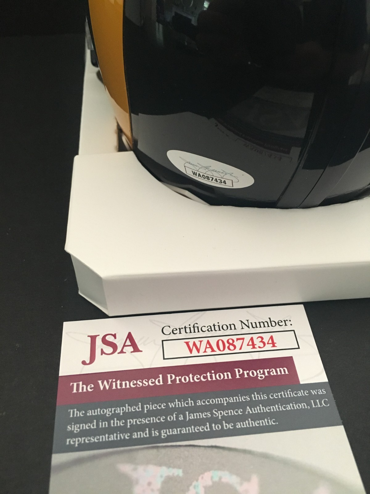 HAROLD JACKSON AUTOGRAPHED L.A. RAMS MINI HELMET J.S.A.