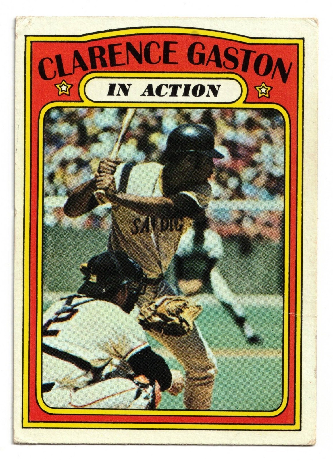 Topps 1972 Baseball Card Clarence Gaston #432 In Action Rare! EX
