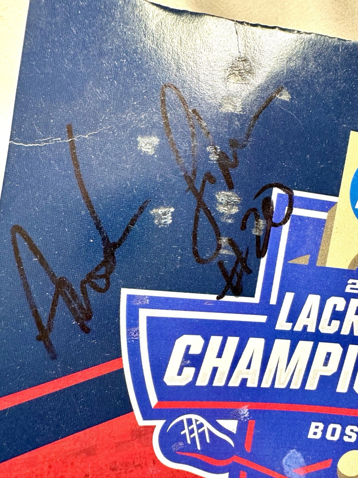 Signed 2017 NCAA Lacrosse Championship Poster Merrimack Warriors Title Team