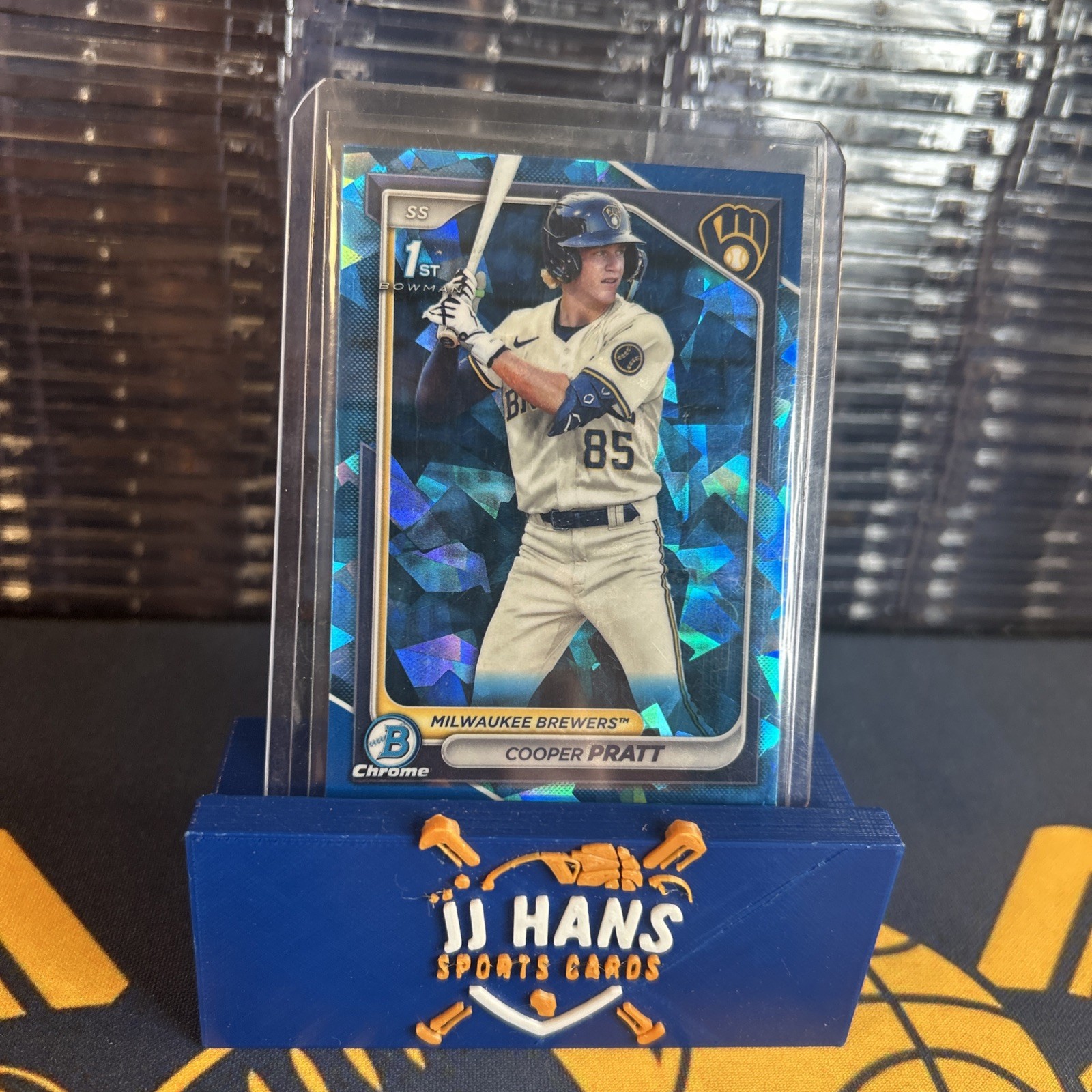 Cooper Pratt 2024 Bowman 1st Sapphire Edition #BCP-137 Milwaukee Brewers