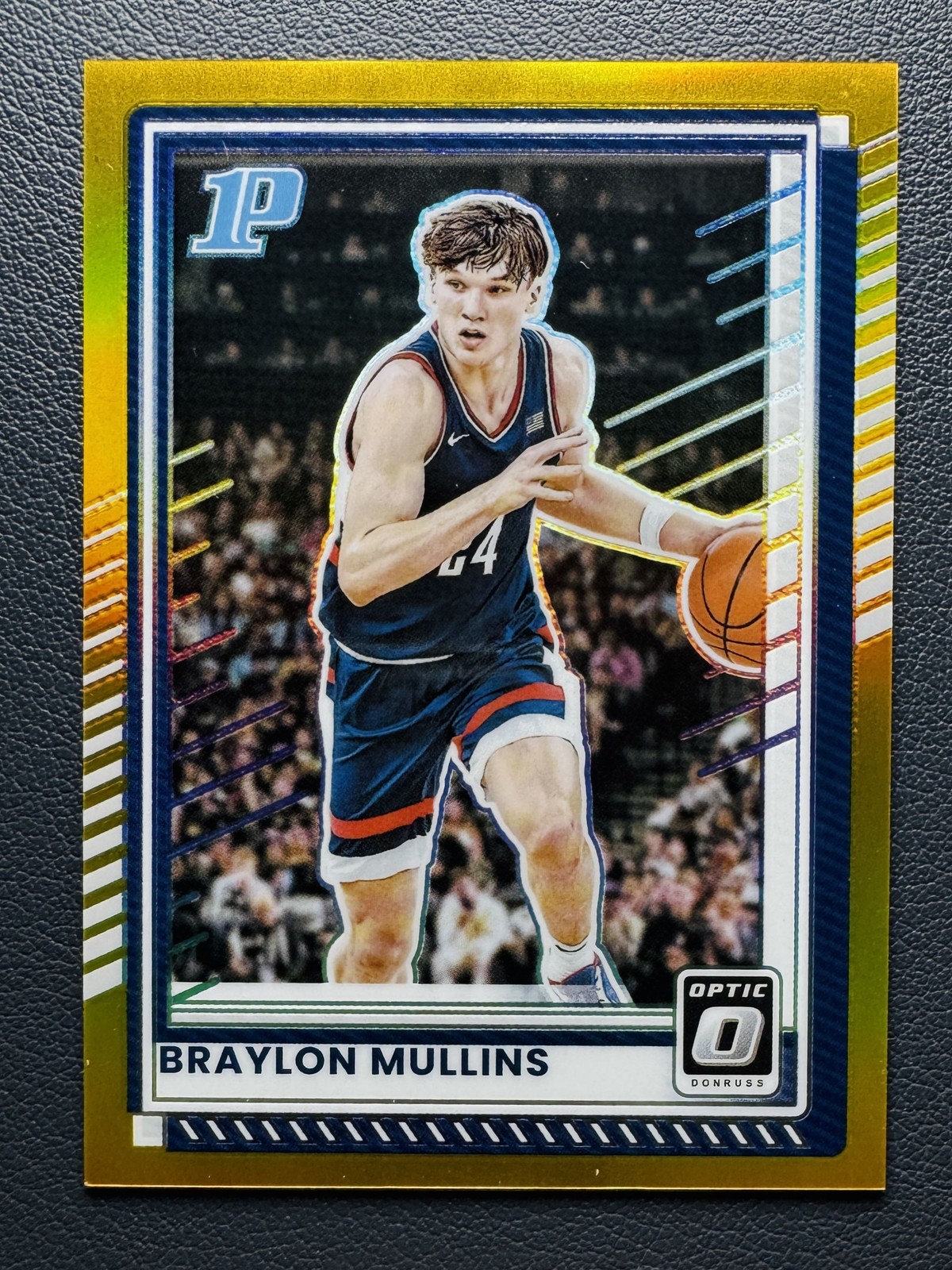 2025-26 Panini Donruss Braylon Mullins #95 1st Prospect Optic GOLD Prizm 05/10