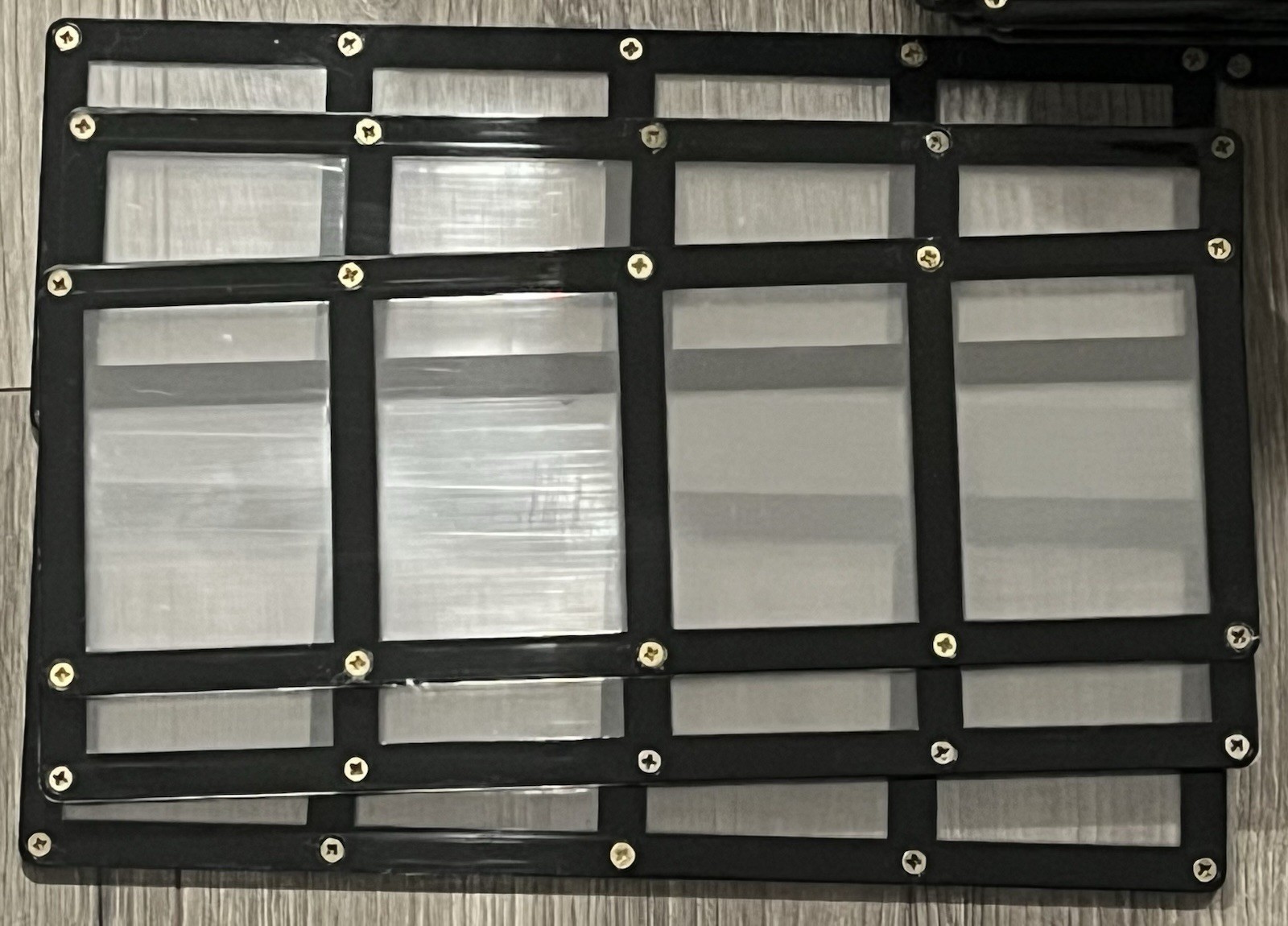 Lot 10 Ultra Pro Black Frame 4 Base Card Screwdown Screw Holder Display Case QTY
