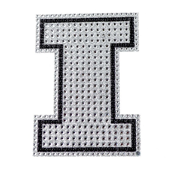 Illinois Fighting Illini Bling Decal Auto NCAA Team Sparkle Glitter Car Emblem