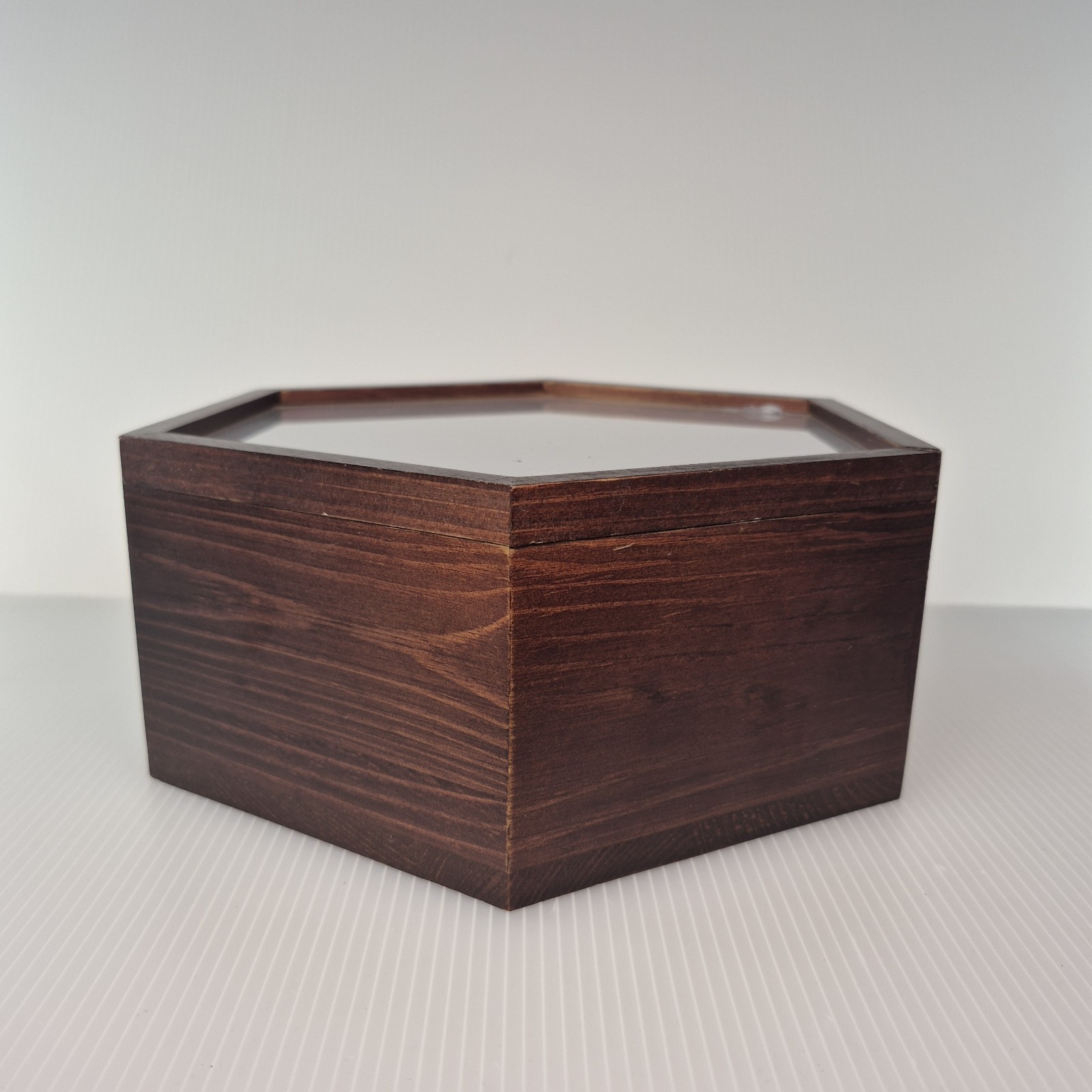 HexCase Wooden Acrylic Hexagon Display Case TCG Trading Card Shadow Box Display