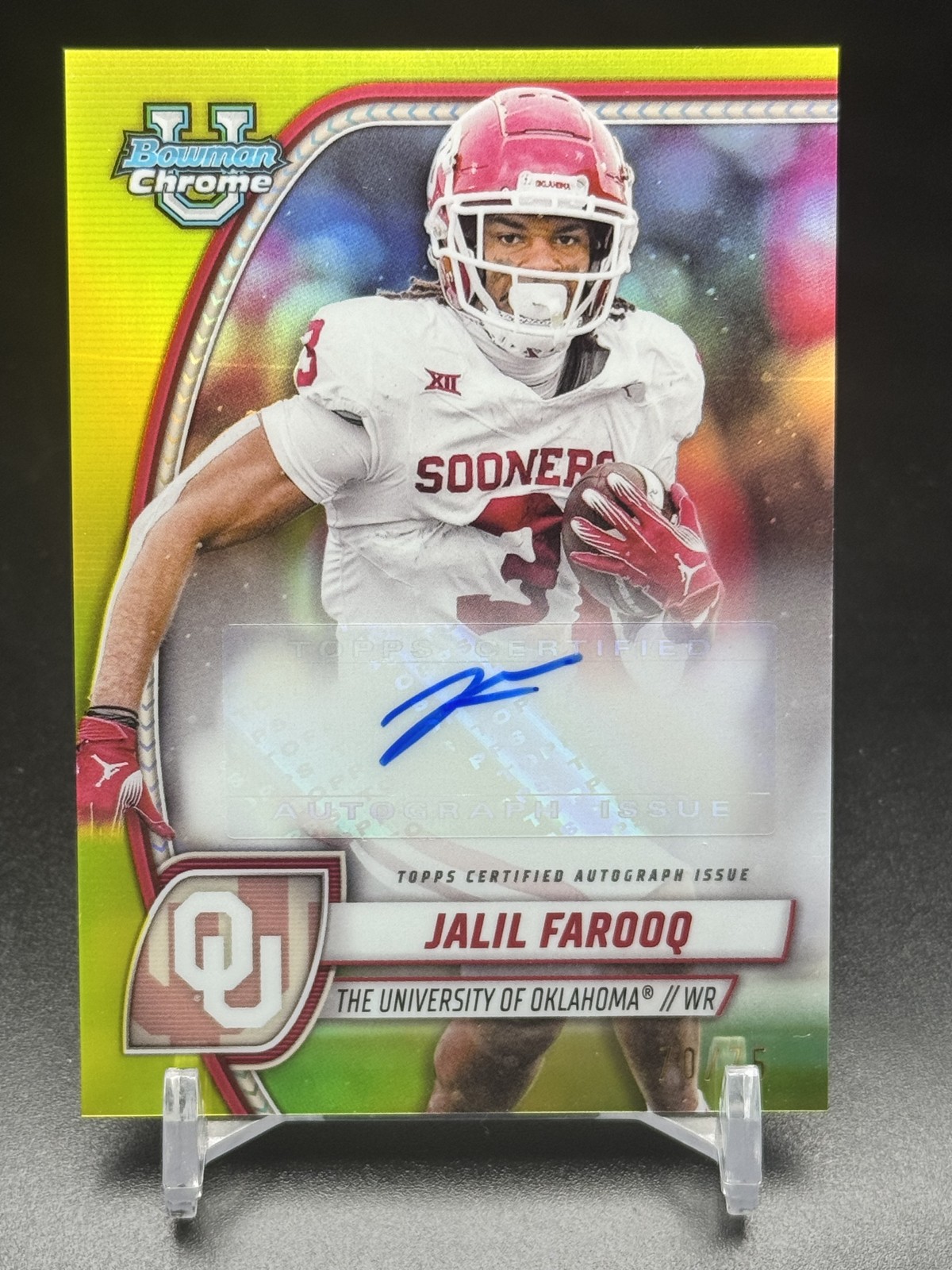 2024 Bowman University Chrome – Chrome Prospect Autographs Jalil Farooq #PA-JFA