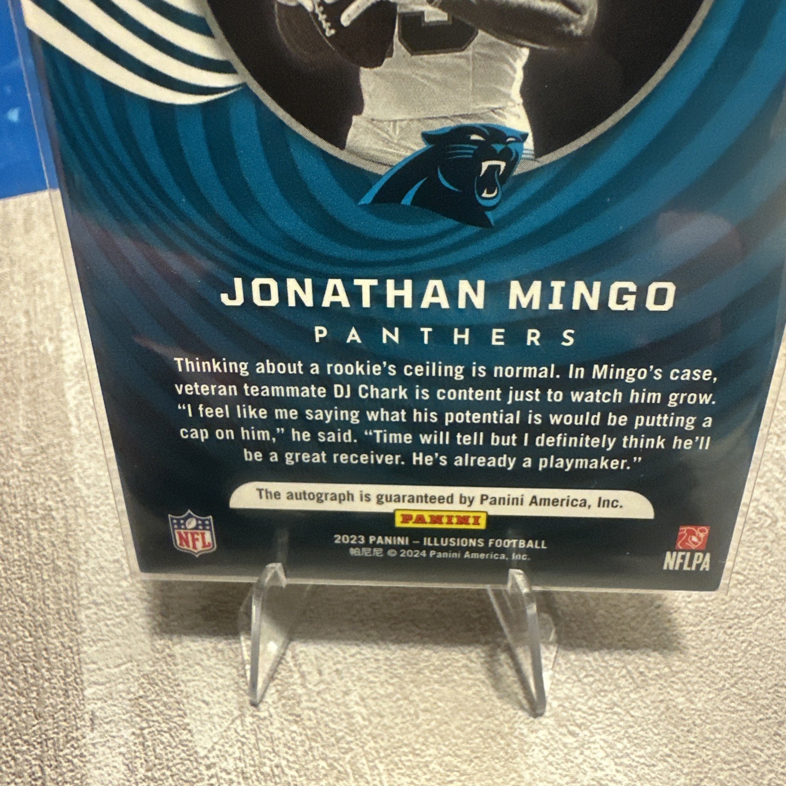 Error Non Auto Back Misprint 2023 Illusions JONATHAN MINGO #16 (RC)