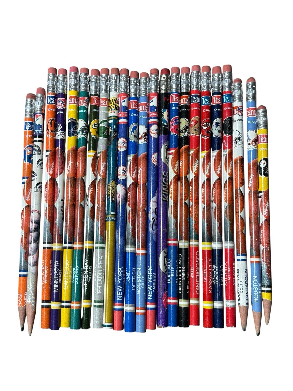 Vintage Sports Pencils MLB NFL NBA Lot of 23