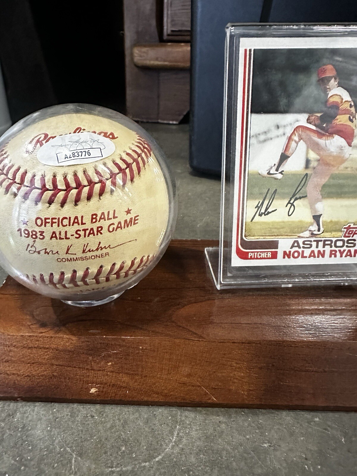 Nolan Ryan Signed 1983 All Star Game Baseball JSA AZ83776 Ball has Toning.