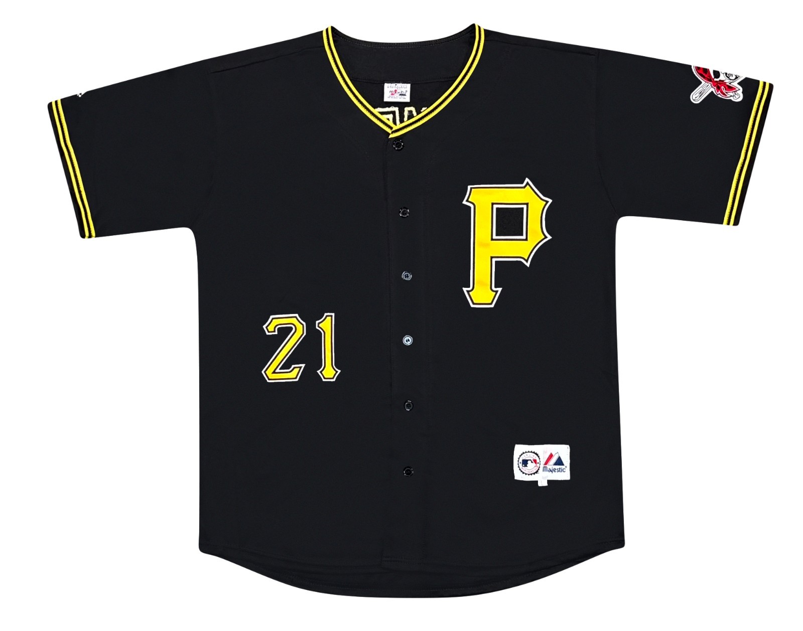 Roberto Clemente Pittsburgh Pirates Men’s Black Jersey w/ Team Patch (L-XL)