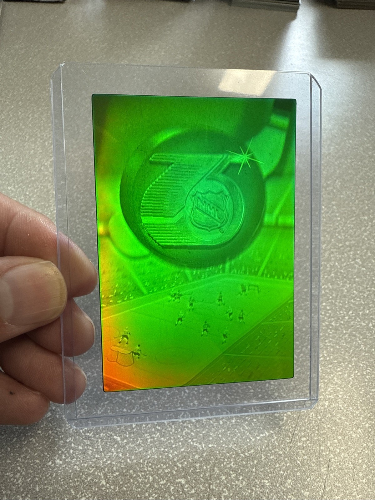 1991-92 Pro Set Hockey 75th Anniversary Opening Night Hologram PROTOTYPE Card
