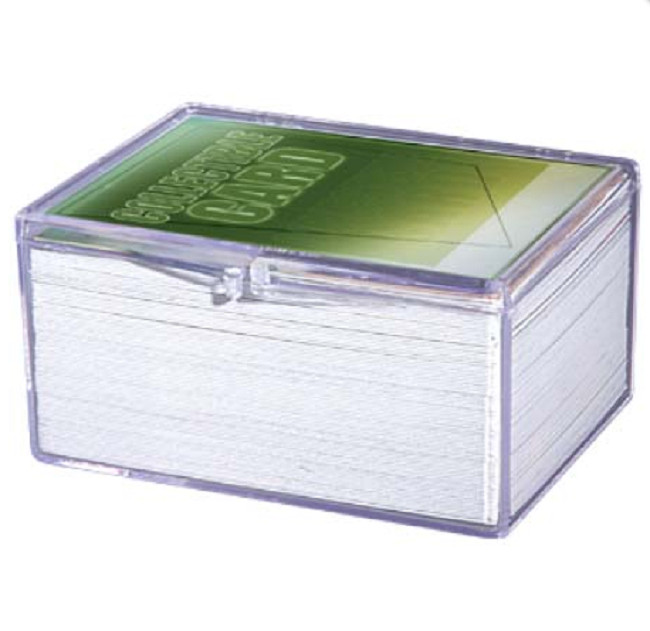 (1 Brand New) Ultra Pro 100-Card Hinged Plastic Box Holder For Trading Cards