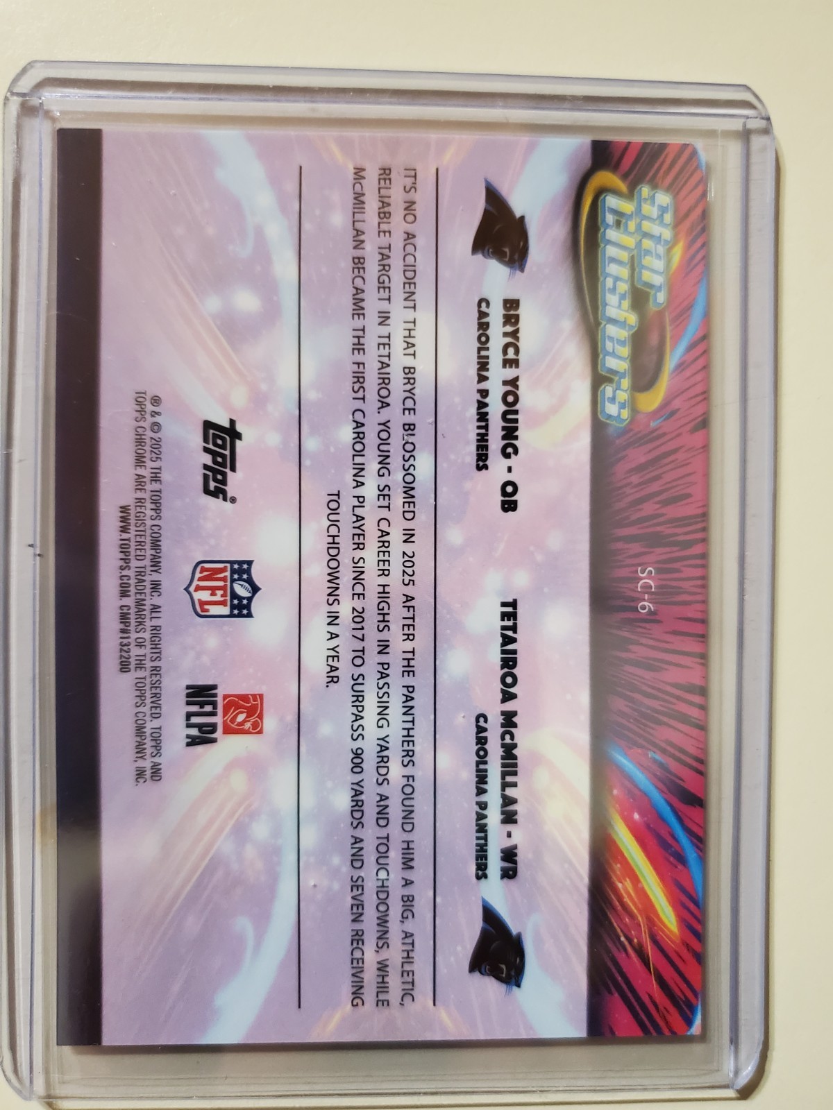 Topps 2025 Topps Chrome Star Clusters SC-6 Bryce Young McMillan Panthers