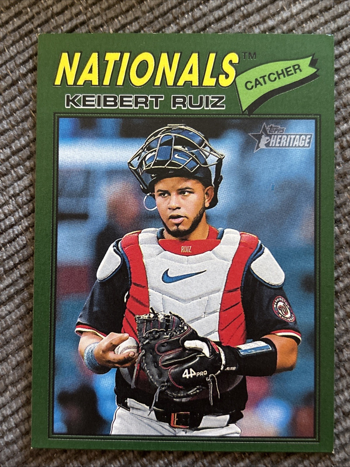 2026 Topps Heritage Keibert Ruiz Nationals Green Border #201 Baseball Card