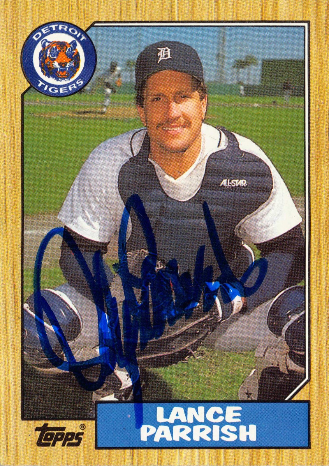 Lance Parrish autographed Baseball Card 1987 Topps #791 (Detroit Tigers)