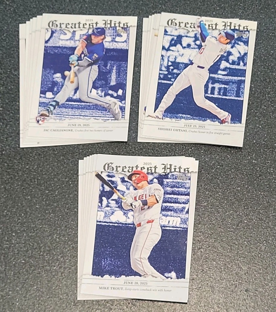 2026 TOPPS SERIES 1 ’25 GREATEST HITS INSERTS – SINGLES, YOU PICK