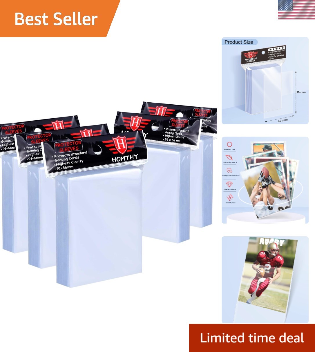Clear Plastic Card Protectors – 500 Sleeves for Ultimate Card Preservation