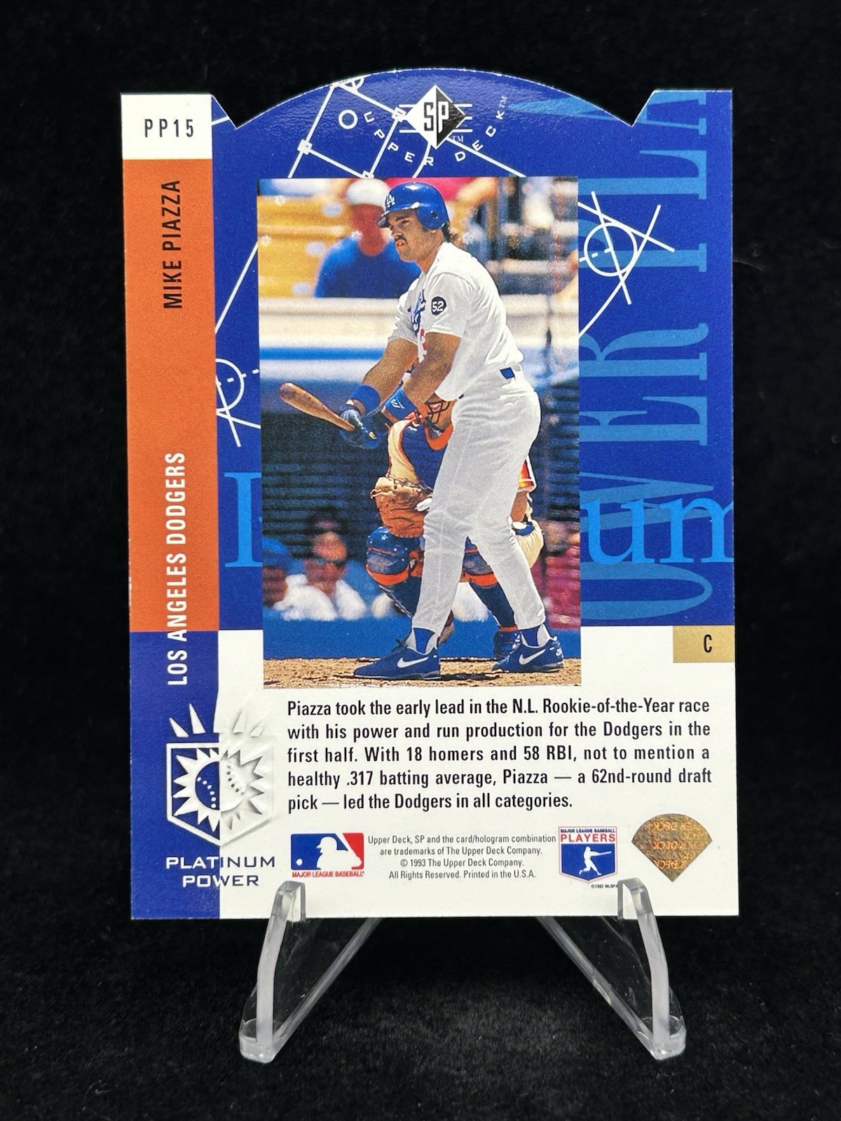 MIKE PIAZZA Platinum Power RC 1993 Upper Deck SP #PP15 Rookie HOF MLB Dodgers