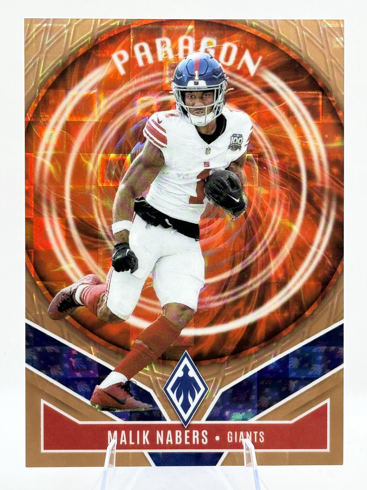 2025 Panini Phoenix Malik Nabers Paragon Bronze Pandora Prizm #/125 #5 Giants SN