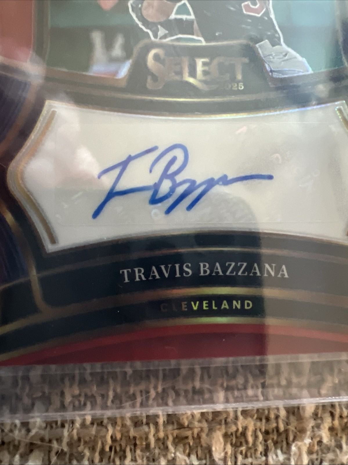 TRAVIS BAZZANA RC AUTO 2025 Select Signatures /99 Red Guardians Panini MakeOffer