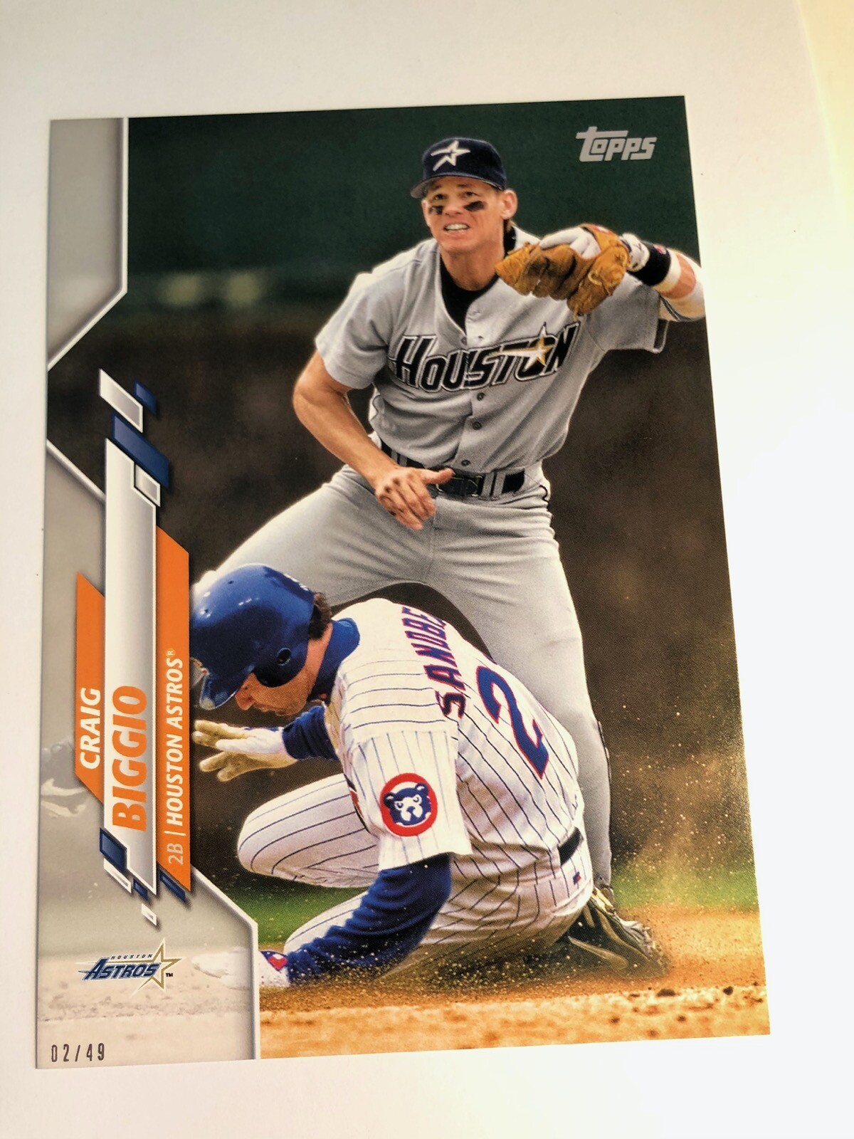 2020 Topps Short Print SP Jumbo 5×7 Craig Biggio Astros 591 /49