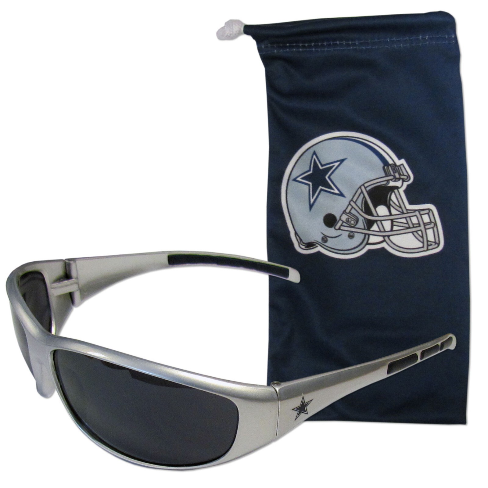 Dallas Cowboys Wrap Sunglasses with Microfiber Bag (NFL Football)