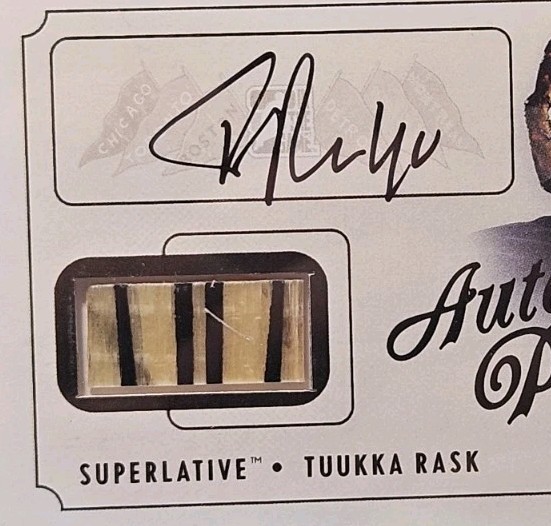 2013 ITG Superlative Tuukka Rask Auto Plus Game Used Stick 🚨🚨🚨 KSA 9.5 NGM