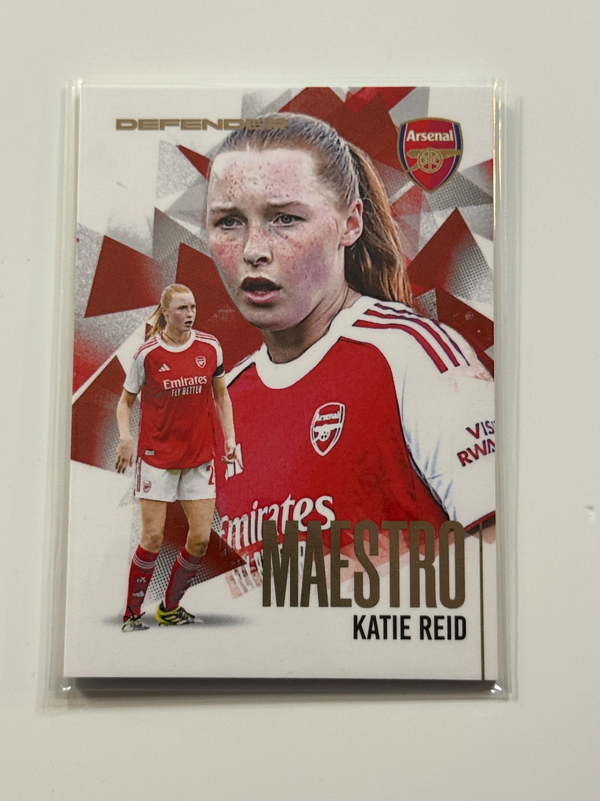 2025-26 Futera Club FX Arsenal Maestro Gold #31 Katie Reid Rookie 05/19