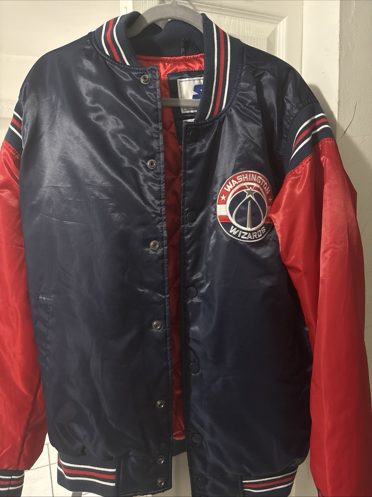 Washington Wizards NBA Jackets Men’s Large Button Up Comfortable with Pockets