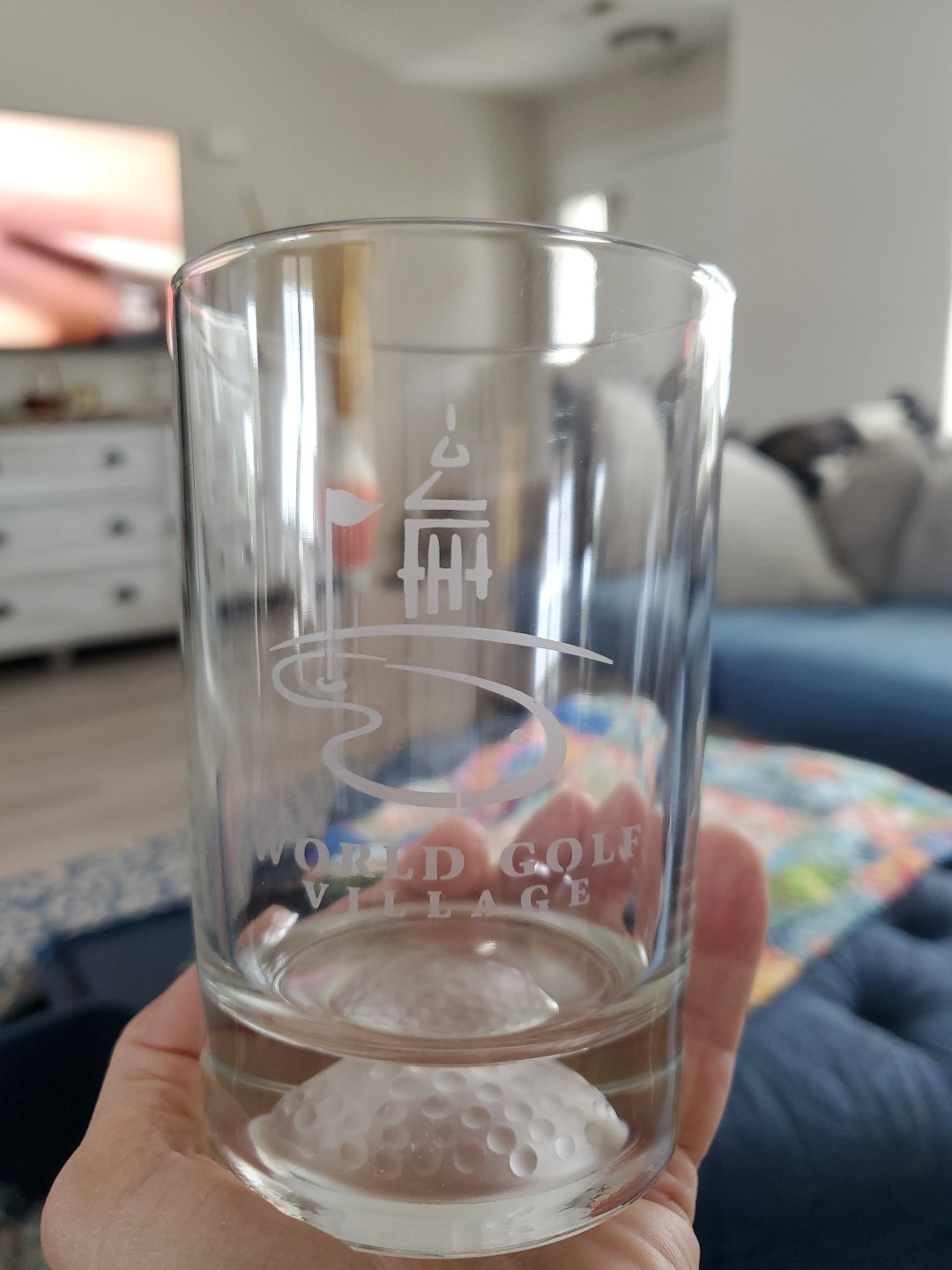 4x World Golf Village Bar Drink 3D Golf Ball Base Etched