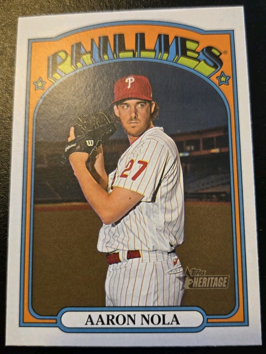 2021 Topps Heritage Baseball Aaron Nola #275 Philadelphia Phillies