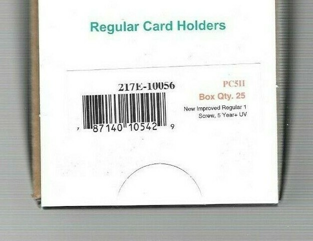 10 PRO-MOLD ONE SCREW SCREWDOWN REGULAR CARD HOLDERS 1 SCREW 20pt ARCHIVAL SAFE