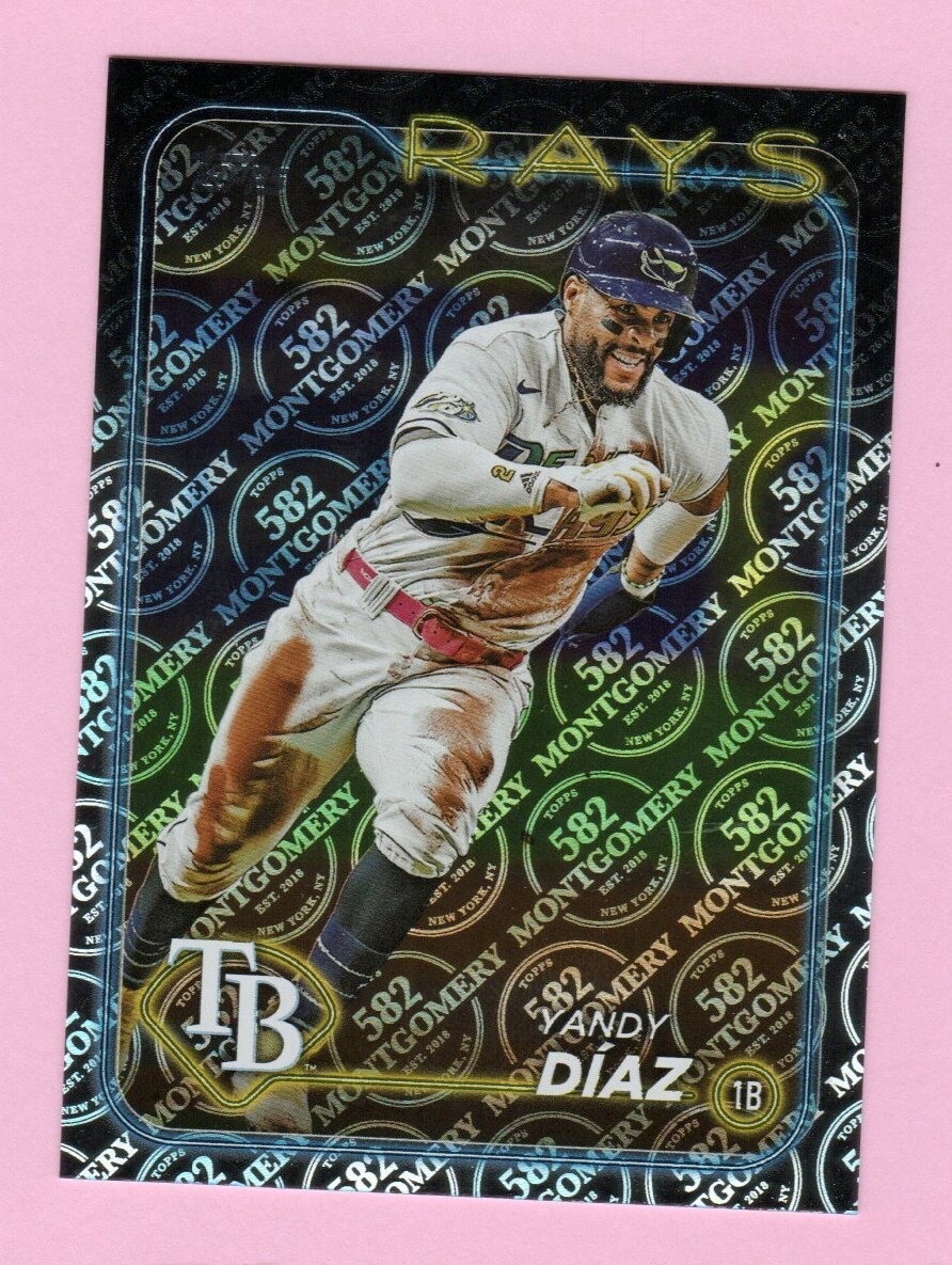 2024 Topps 582 Montgomery Club #52 Yandy Diaz Tampa Bay Rays