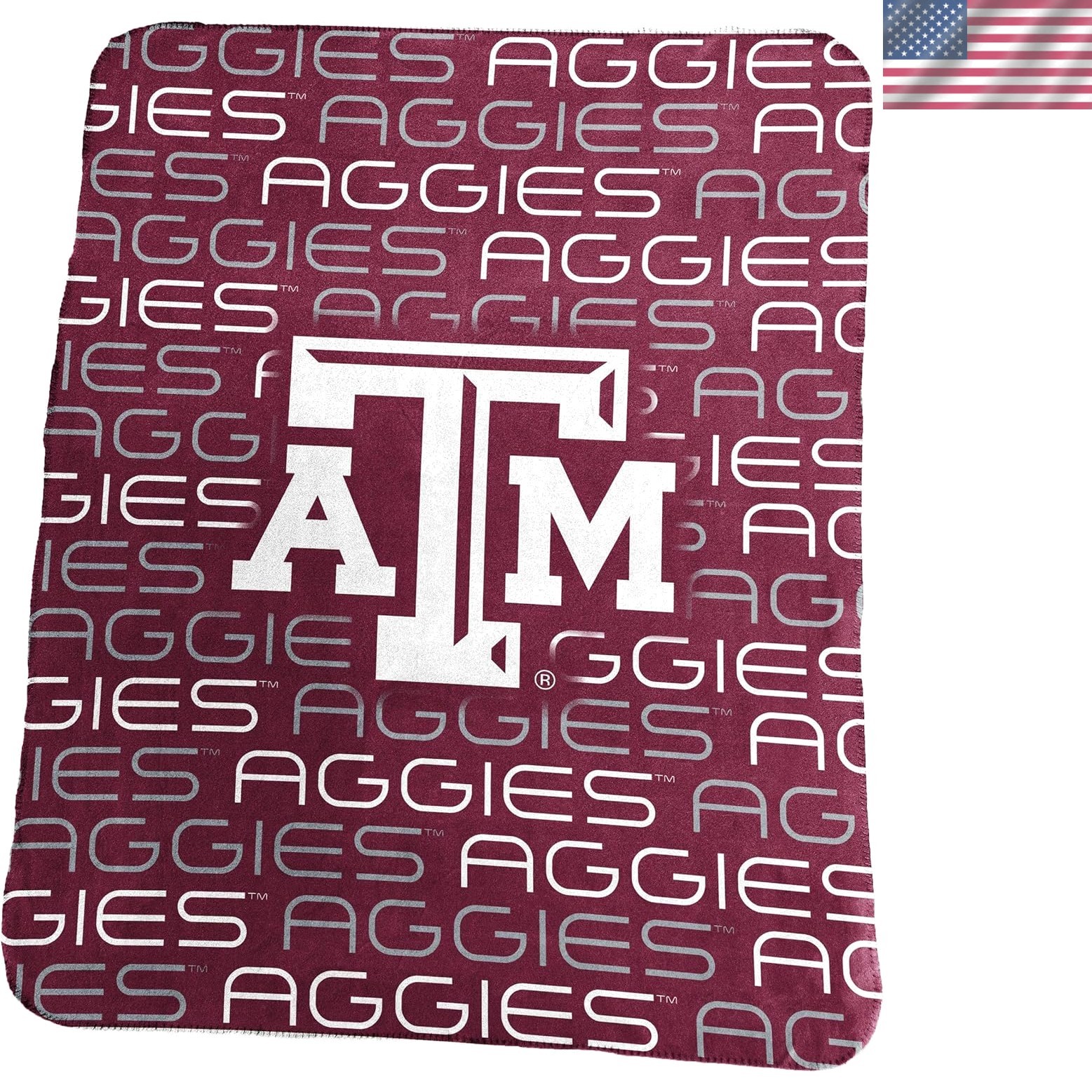 Lightweight NCAA Texas A&M Aggies Fleece Blanket for Cozy Game Days – 50″ x 60″