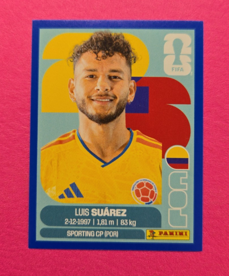 Luis Suarez – Colombia – Panini 2026 World Cup Stickers – Blue Parallel – COL 19