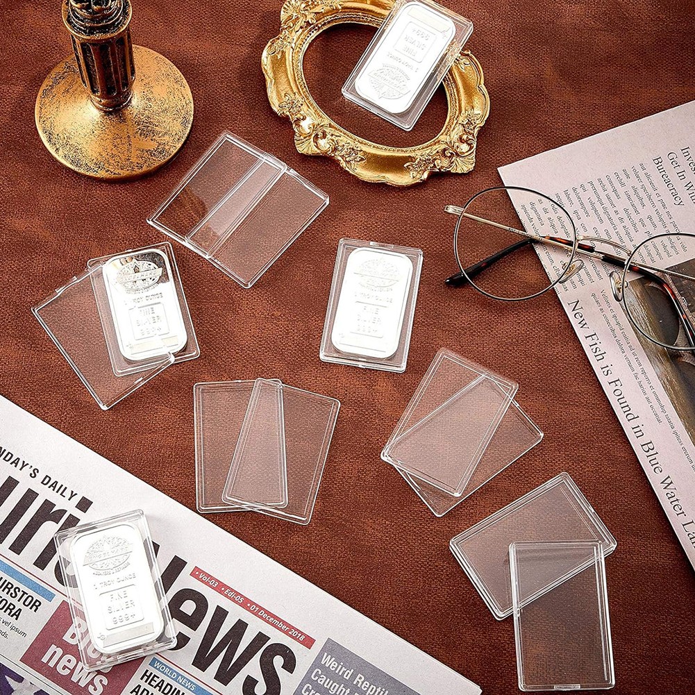 30×50 mm Acrylic Storage Container 5-50 Pcs Silver Bar Holder Gold Storage Case