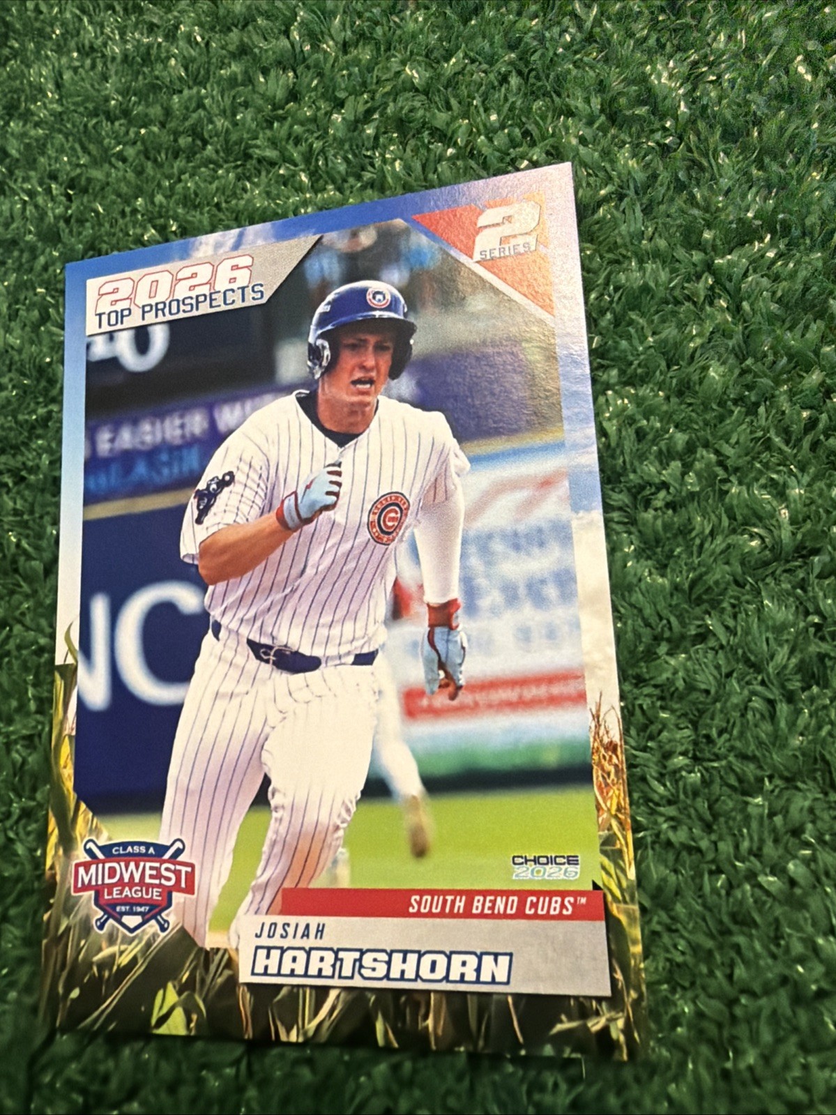 2026 Choice Midwest League Top Prospects Series 2 Josiah Hartshorn Cubs BB1