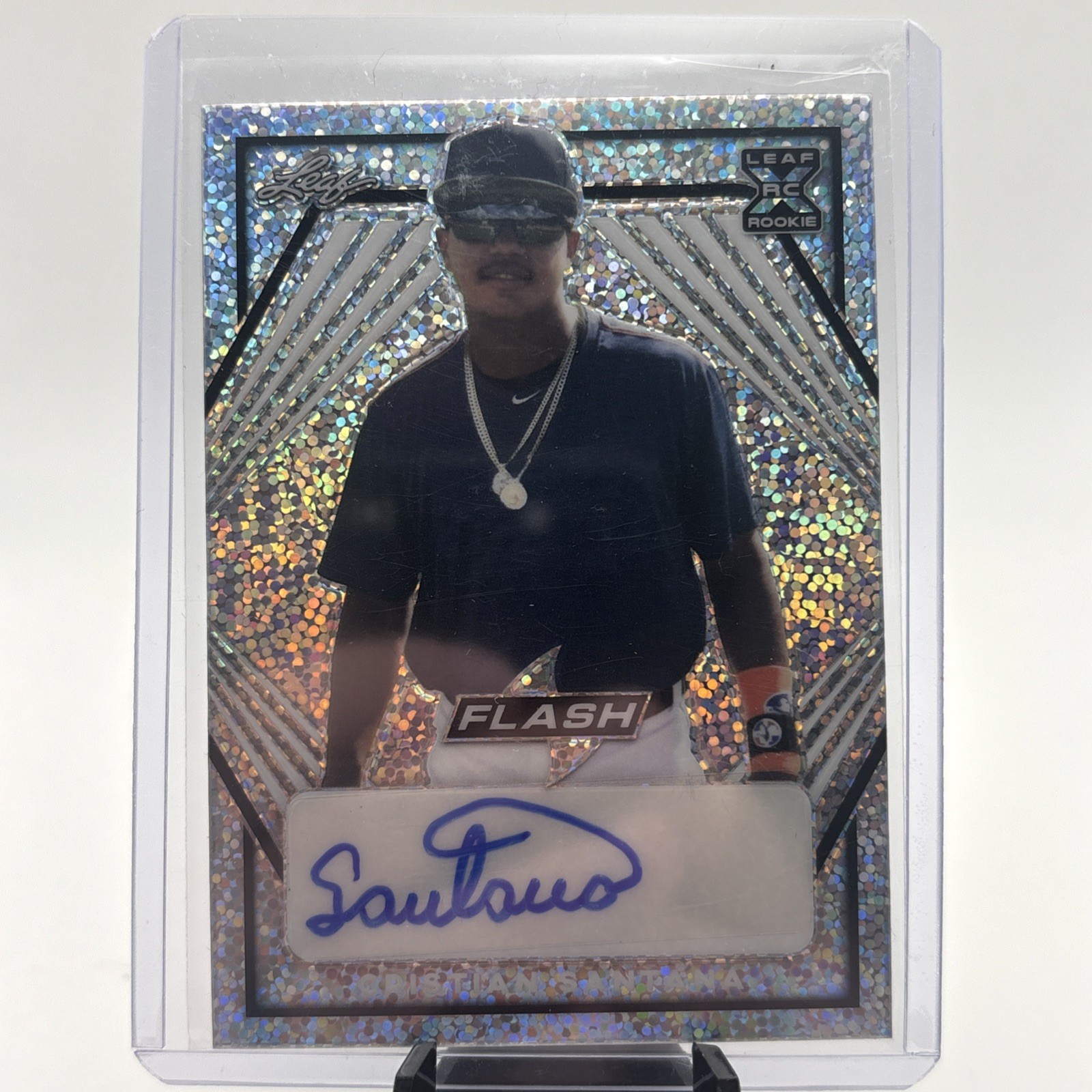 2021 Cristian Santana Leaf Flash ROOKIE AUTO Silver Disco #BA-CS1