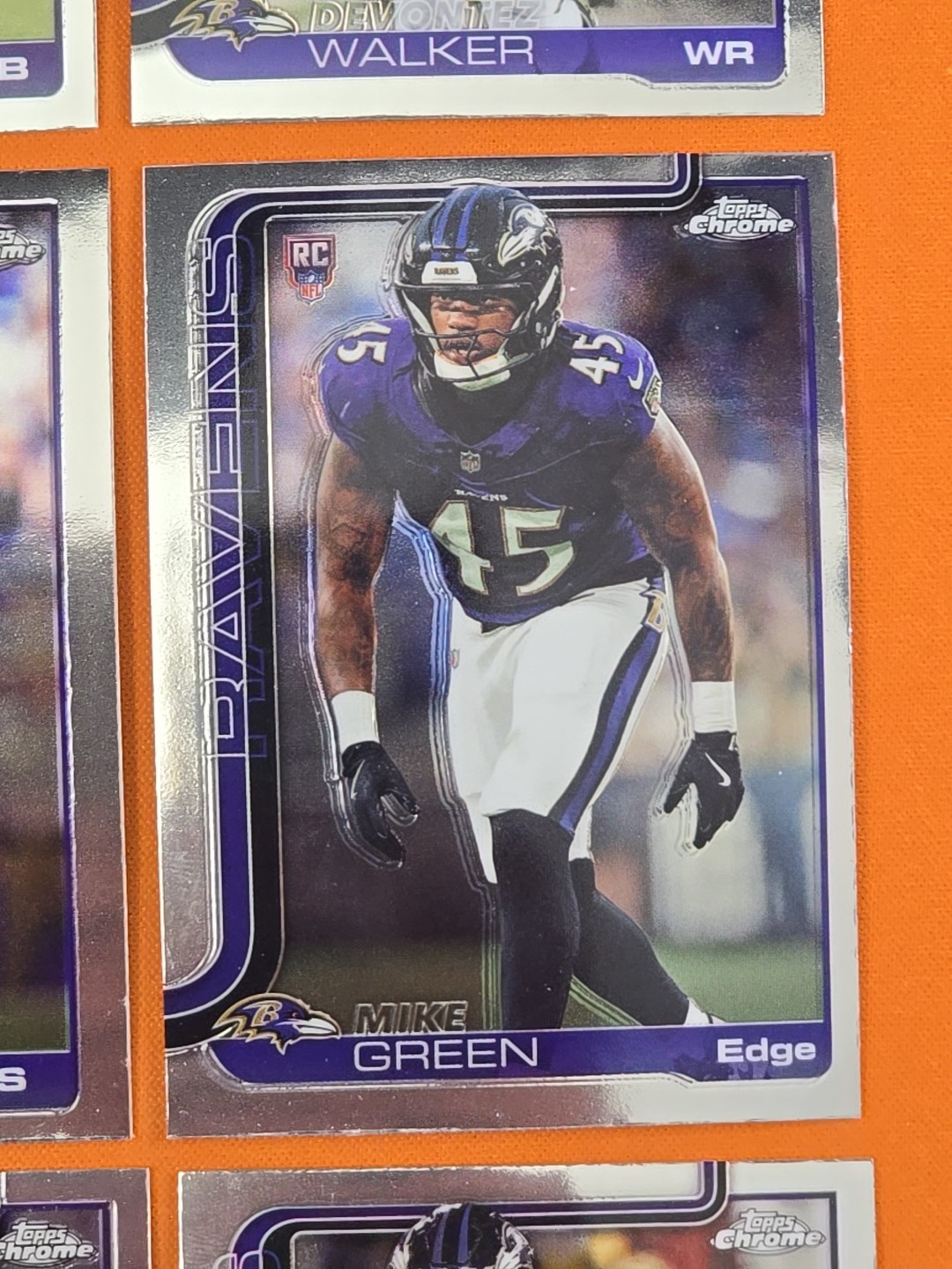 🟣⚫️🟣 2025 TOPPS CHROME BALTIMORE RAVENS COMPLETE BASE TEAM SET (13 CARD LOT)