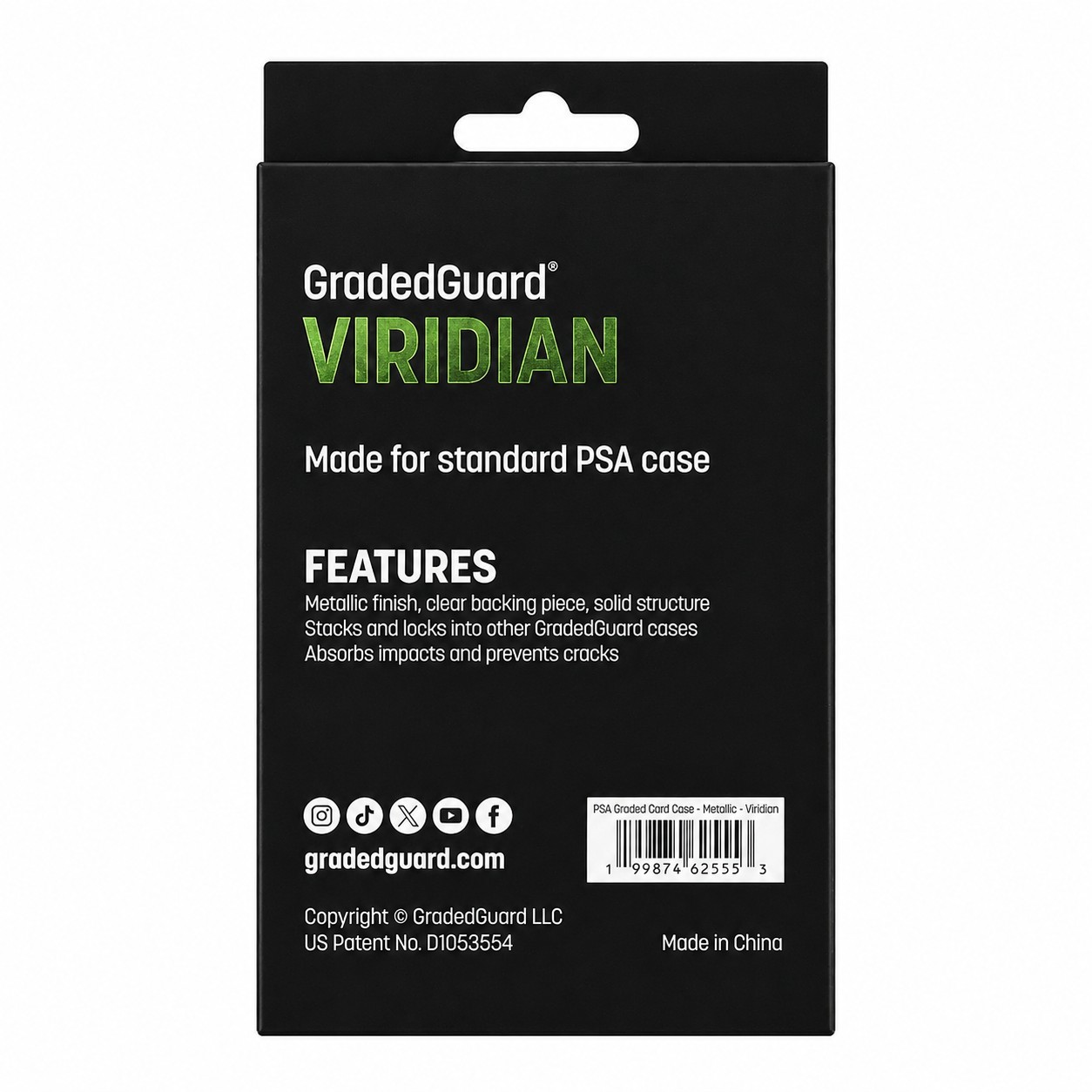 (1) Viridian Metallic GradedGuard PSA Graded Card Case Guard Protector Stackable