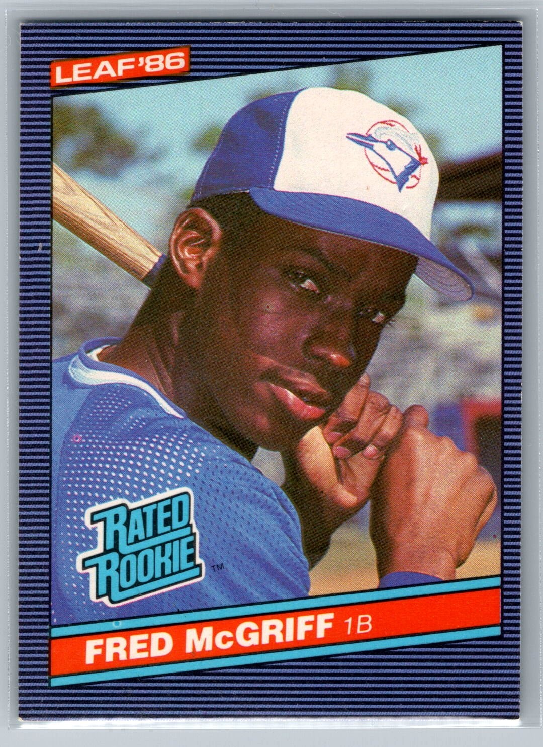 1986 Leaf Canadian – Rated Rookies Fred McGriff #28 (RC) – HOF NM *TEXCARDS*