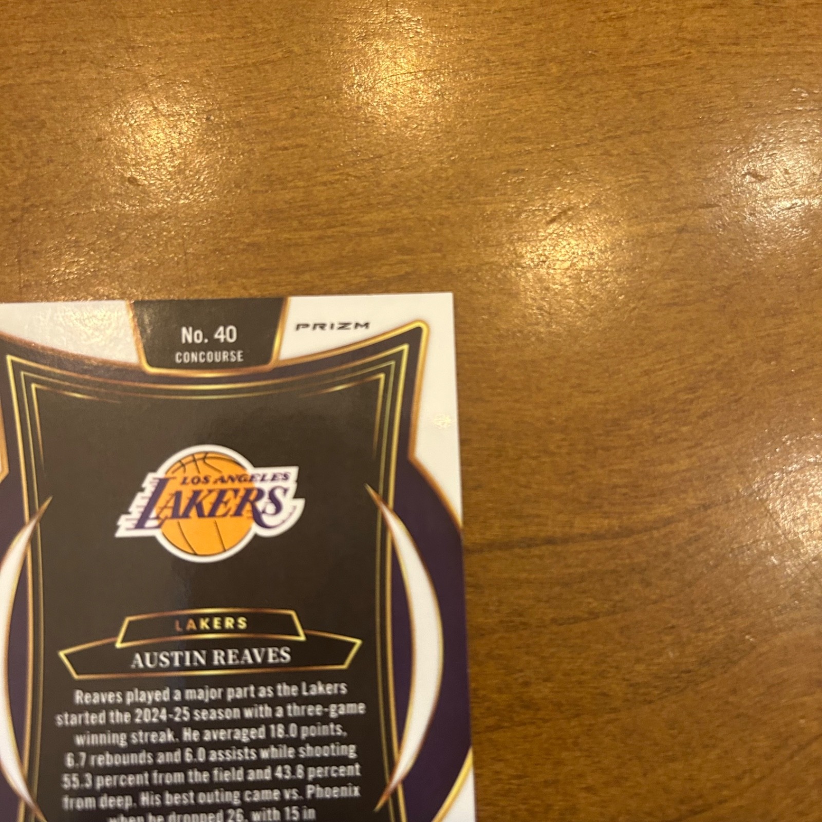 2024-25 Panini Select – Austin Reaves #40 /20